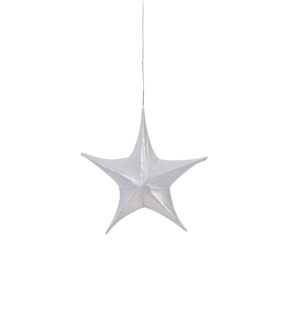 Plow & Hearth Deck & Patio Accents Outdoor Living Lighted Hanging Fabric Star