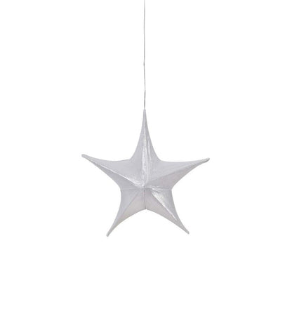 Plow & Hearth Deck & Patio Accents Outdoor Living Lighted Hanging Fabric Star