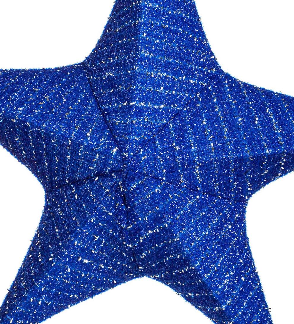 Plow & Hearth Deck & Patio Accents Outdoor Living Lighted Hanging Fabric Star
