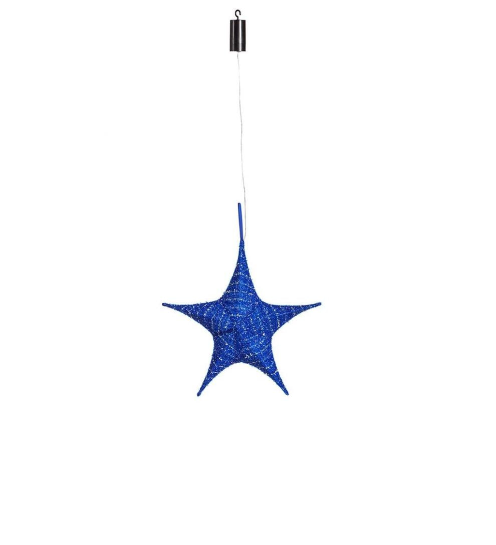 Plow & Hearth Deck & Patio Accents Outdoor Living Lighted Hanging Fabric Star