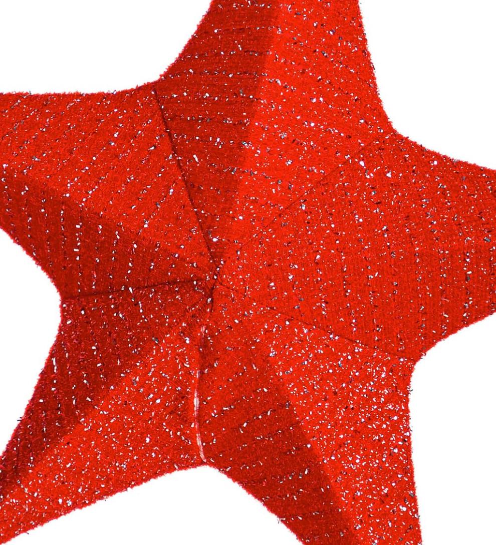 Plow & Hearth Deck & Patio Accents Outdoor Living Lighted Hanging Fabric Star