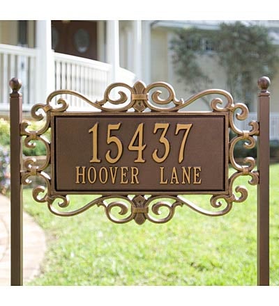 Plow & Hearth Deck & Patio Accents Outdoor Living Mears Fretwork Wall And Lawn Plaques In Cast Aluminum