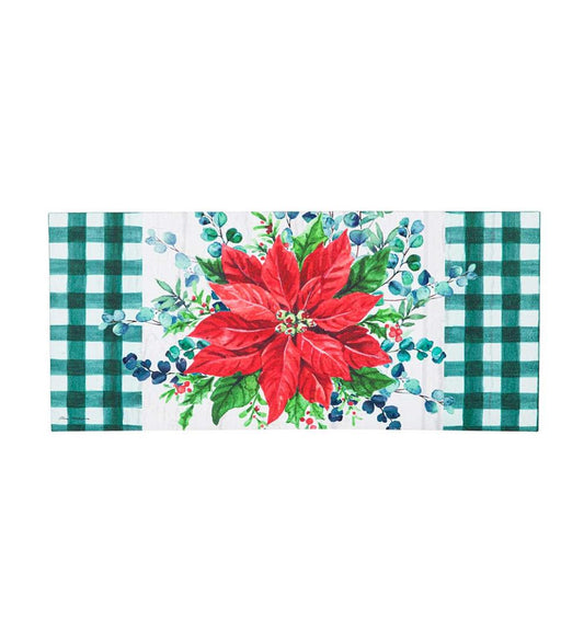 Plow & Hearth Deck & Patio Accents Outdoor Living Merry And Bright Poinsettia Sassafras Switch Mat