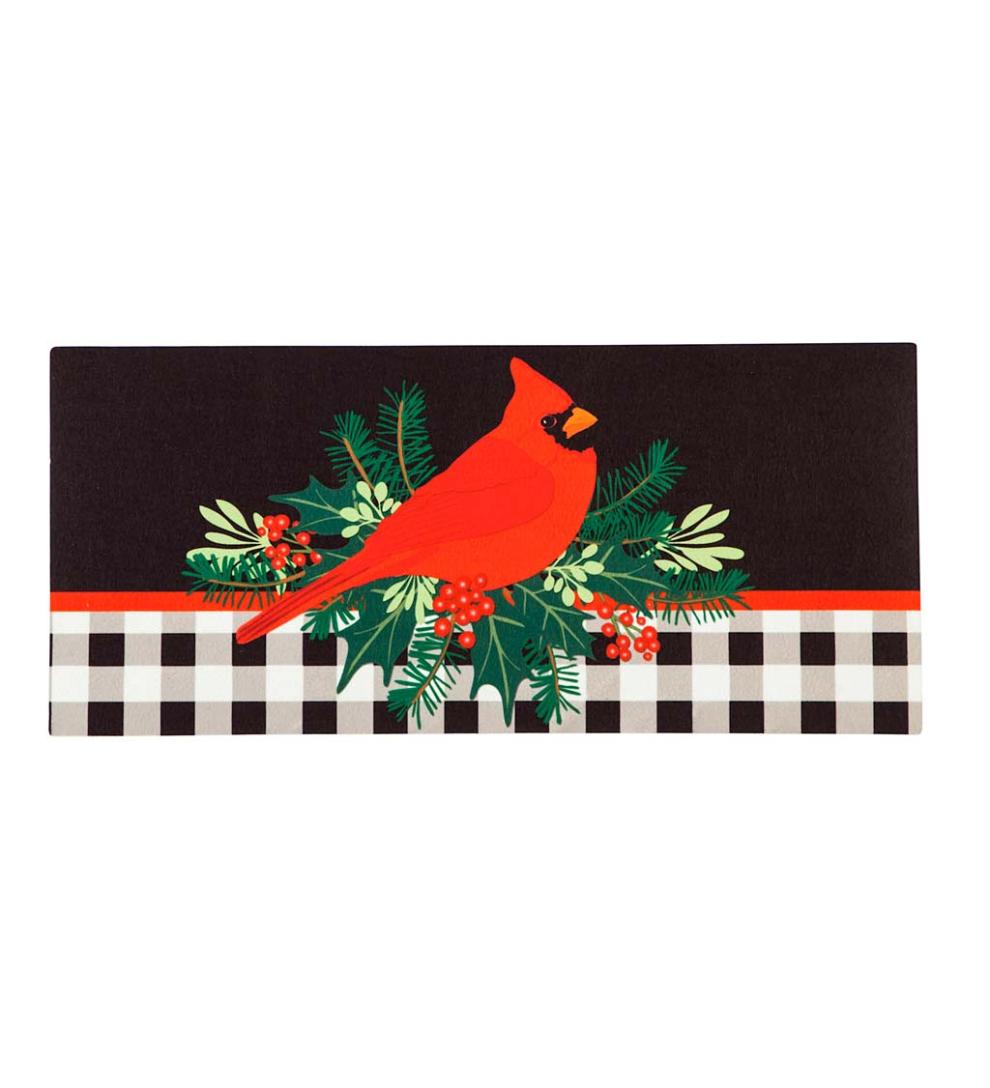Plow & Hearth Deck & Patio Accents Outdoor Living Merry Christmas Cardinal Sassafras Switch Mat