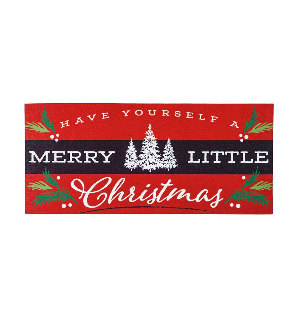 Plow & Hearth Deck & Patio Accents Outdoor Living Merry Little Christmas Sassafras Switch Mat