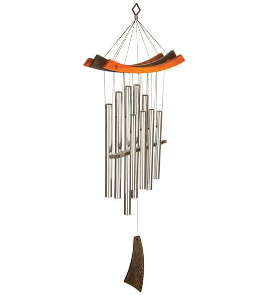 Plow & Hearth Deck & Patio Accents Outdoor Living Multi-Toned Ash And Aluminum Healing Chime In A Black And Cherry Finish