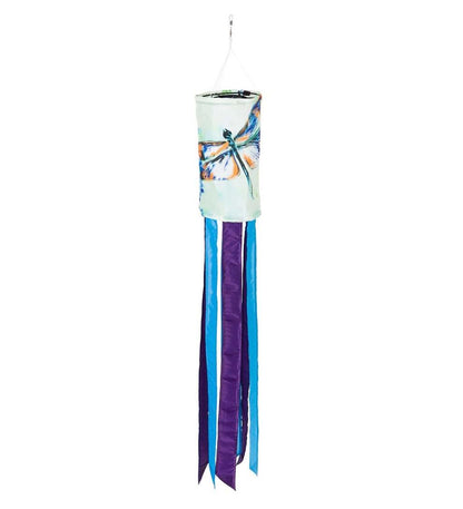 Plow & Hearth Deck & Patio Accents Outdoor Living Nature-Inspired Solar Led Motion Windsock - Cherry Blossom