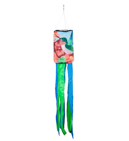 Plow & Hearth Deck & Patio Accents Outdoor Living Nature-Inspired Solar Led Motion Windsock - Cherry Blossom