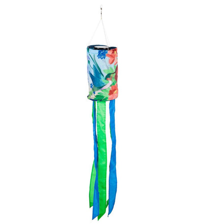 Plow & Hearth Deck & Patio Accents Outdoor Living Nature-Inspired Solar Led Motion Windsock - Cherry Blossom