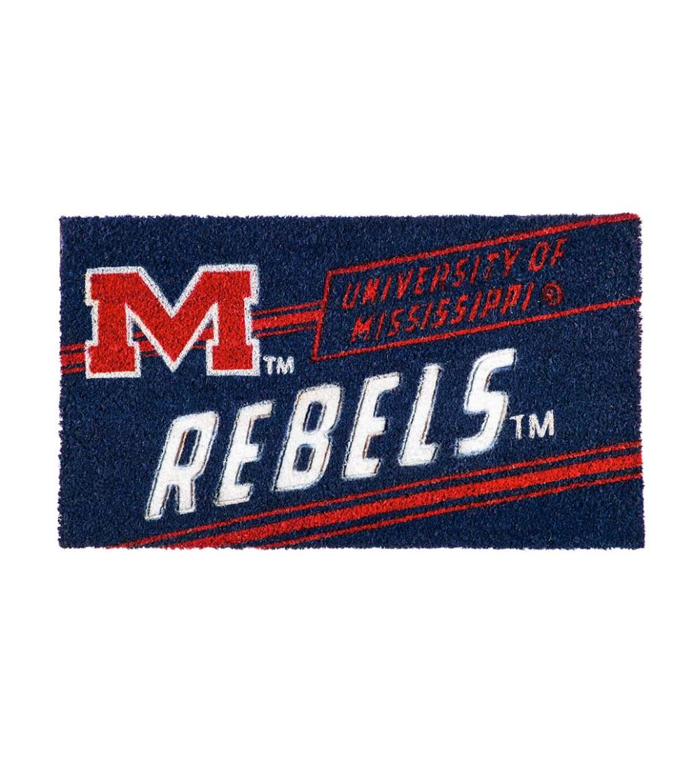 Plow & Hearth Deck & Patio Accents Outdoor Living Ncaa University Coir Punch Mat - Auburn
