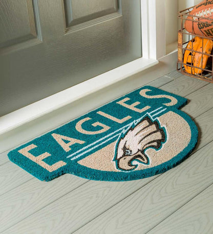 Plow & Hearth Deck & Patio Accents Outdoor Living Nfl Shaped Coir Door Mat - San Francisco 49S