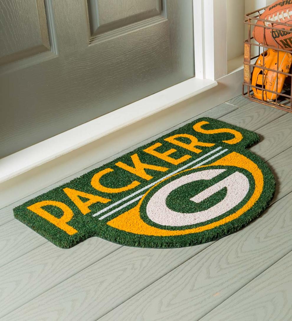 Plow & Hearth Deck & Patio Accents Outdoor Living Nfl Shaped Coir Door Mat - San Francisco 49S