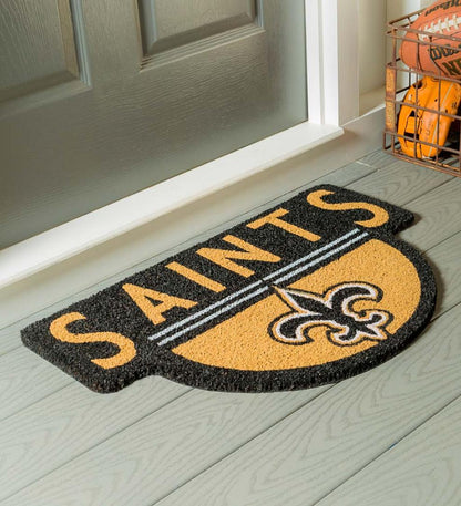 Plow & Hearth Deck & Patio Accents Outdoor Living Nfl Shaped Coir Door Mat - San Francisco 49S