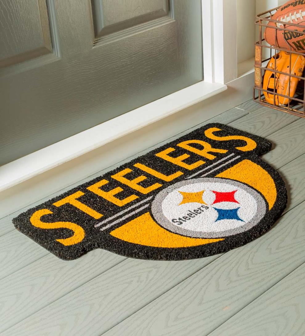 Plow & Hearth Deck & Patio Accents Outdoor Living Nfl Shaped Coir Door Mat - San Francisco 49S