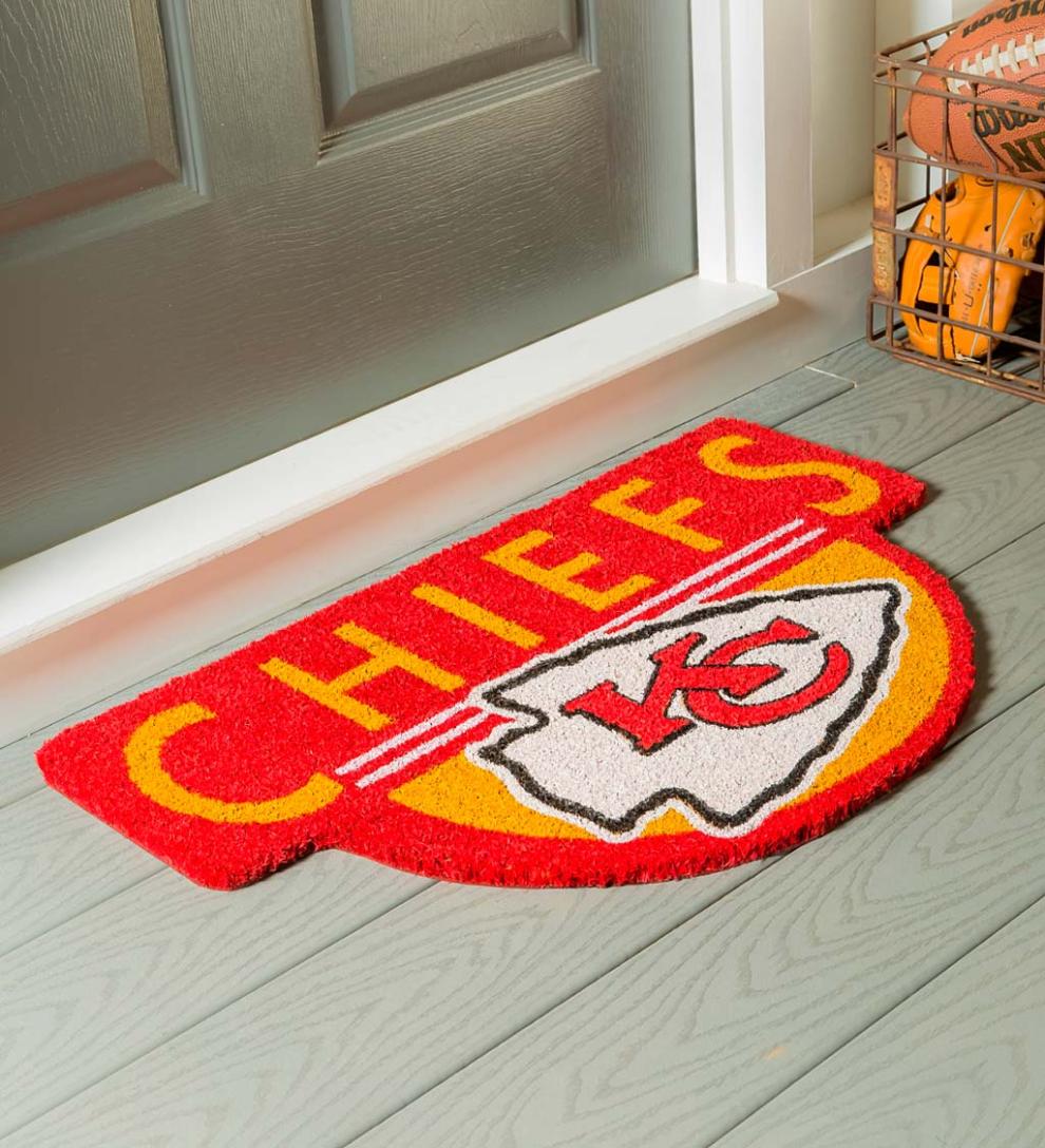 Plow & Hearth Deck & Patio Accents Outdoor Living Nfl Shaped Coir Door Mat - San Francisco 49S