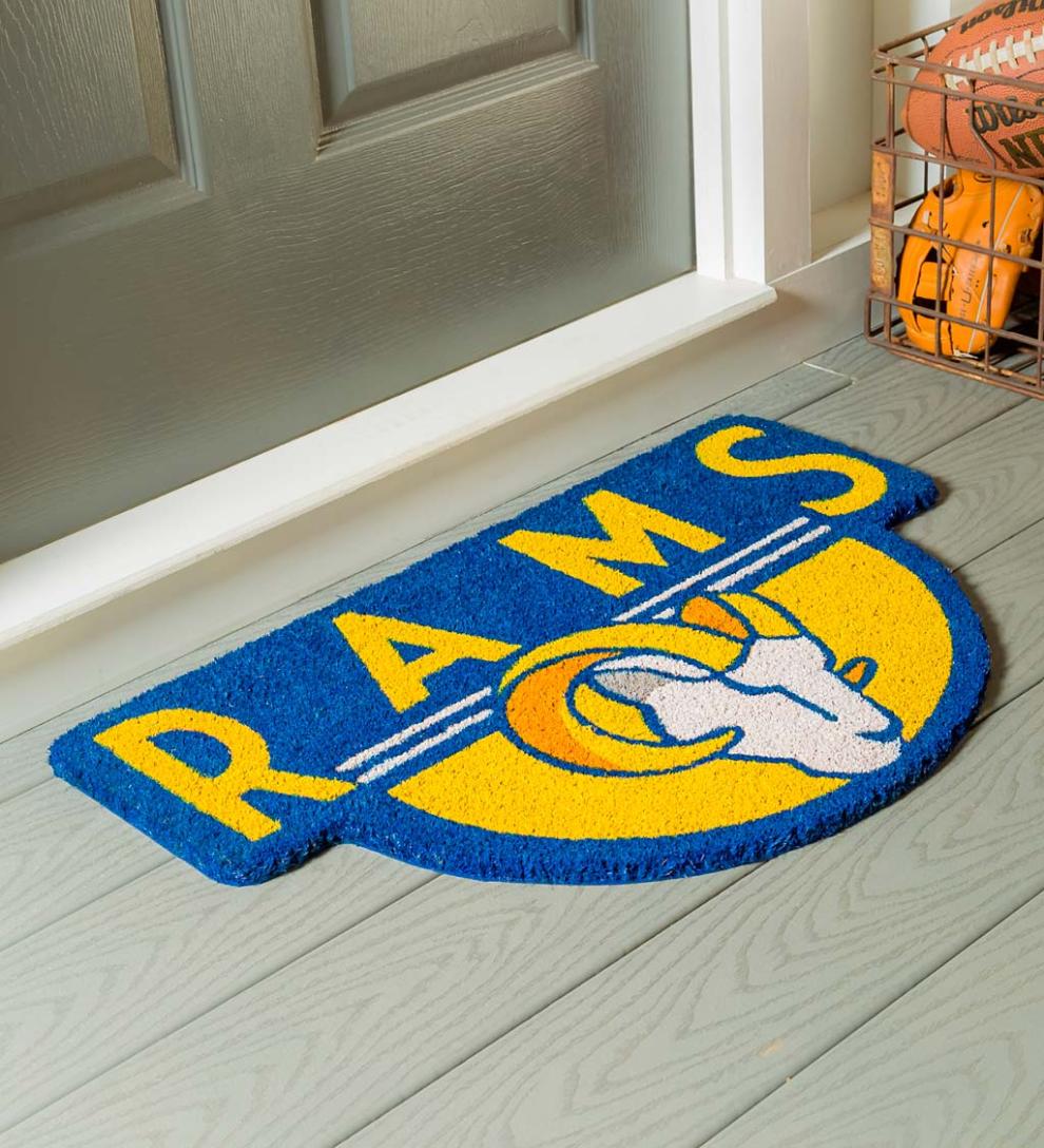 Plow & Hearth Deck & Patio Accents Outdoor Living Nfl Shaped Coir Door Mat - San Francisco 49S