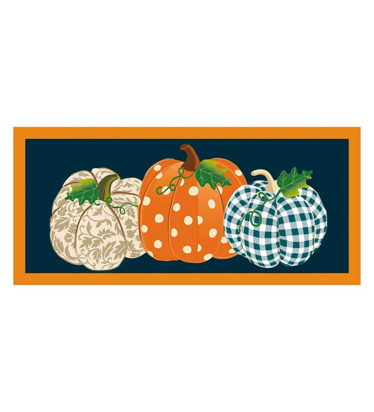 Plow & Hearth Deck & Patio Accents Outdoor Living Patterned Pumpkins Sassafras Switch Mat