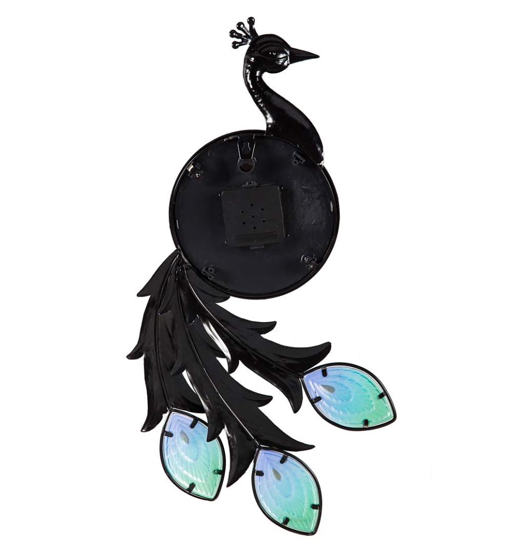 Plow & Hearth Deck & Patio Accents Outdoor Living Peacock Outdoor Wall Thermometer