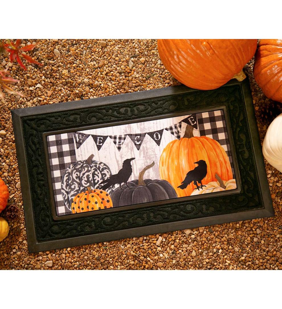 Plow & Hearth Deck & Patio Accents Outdoor Living Pumpkins And Crows Sassafras Switch Mat