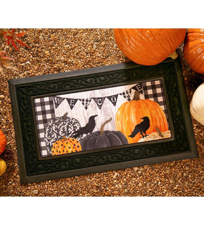 Plow & Hearth Deck & Patio Accents Outdoor Living Pumpkins And Crows Sassafras Switch Mat