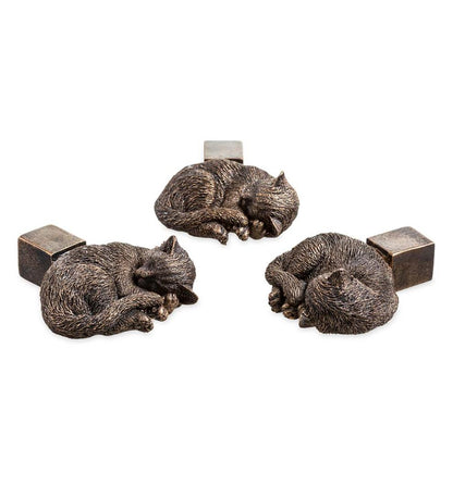 Plow & Hearth Deck & Patio Accents Outdoor Living Sleeping Cats Potty Feet, Set Of 3