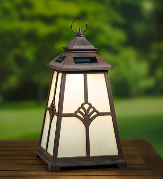 Plow & Hearth Deck & Patio Accents Outdoor Living Solar Lotus Lantern Outdoor Led Light
