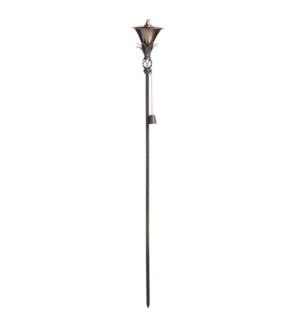 Plow & Hearth Deck & Patio Accents Outdoor Living Steel Garden Torches, Set Of 2 - Copper