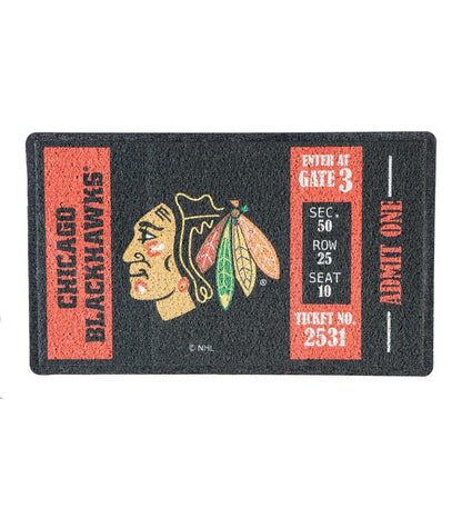 Plow & Hearth Deck & Patio Accents Outdoor Living Team Turf Mat - Blackhawks