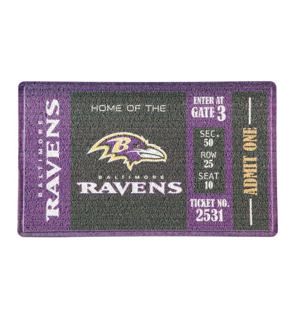 Plow & Hearth Deck & Patio Accents Outdoor Living Team Turf Mat - Blackhawks