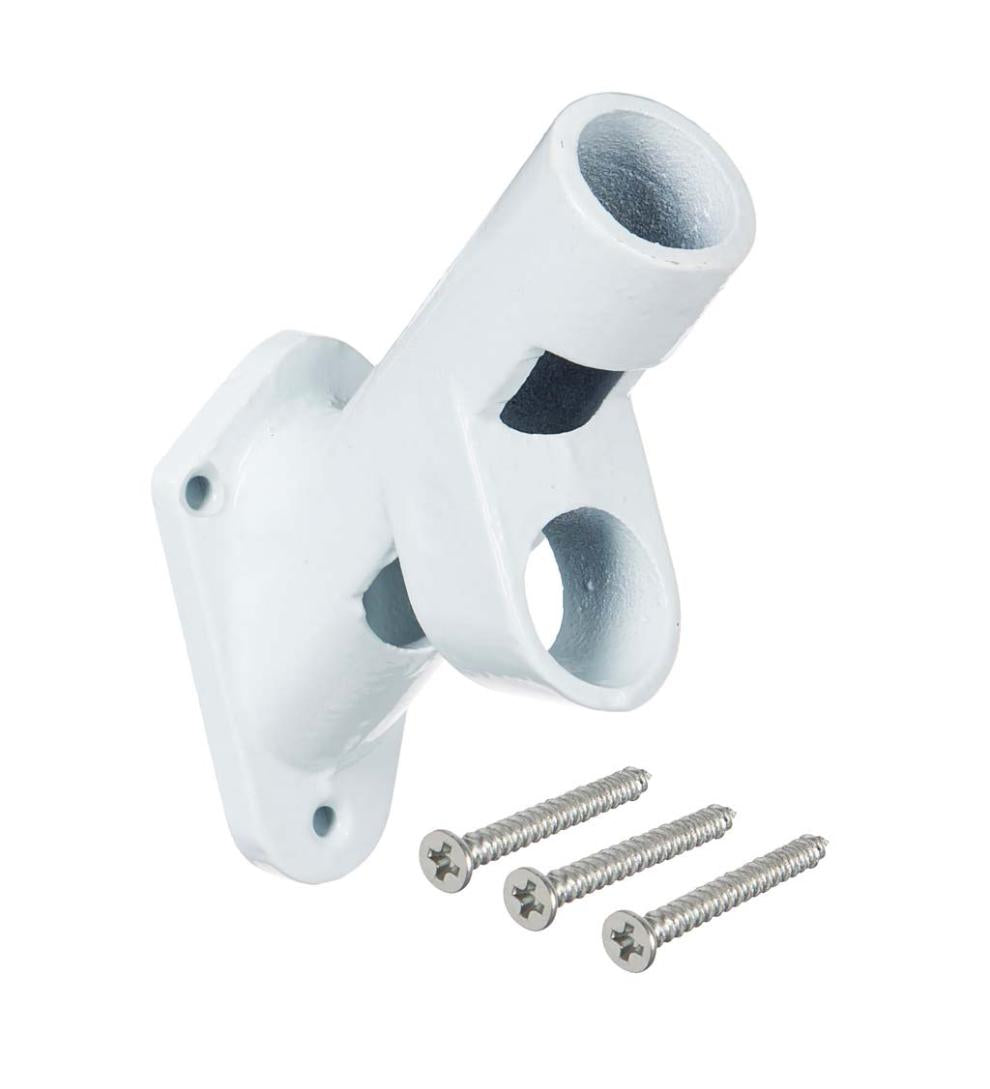 Plow & Hearth Deck & Patio Accents Outdoor Living Two-Position Aluminum House Flag Bracket With White Finish