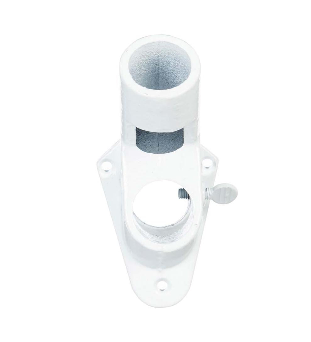 Plow & Hearth Deck & Patio Accents Outdoor Living Two-Position Aluminum House Flag Bracket With White Finish