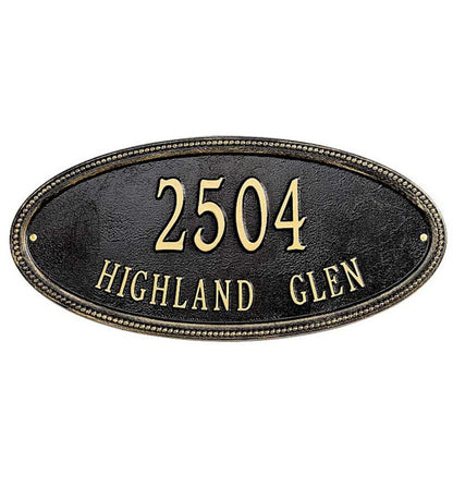Plow & Hearth Deck & Patio Accents Outdoor Living Usa-Made Cast Aluminum Personalized Address Plaques