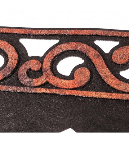 Plow & Hearth Deck & Patio Accents Outdoor Living Variegated Scroll Sassafras Mat Tray