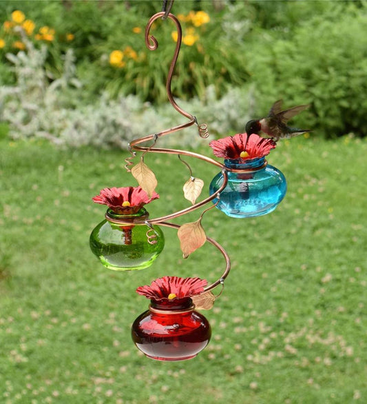 Plow & Hearth Deck & Patio Accents Outdoor Living Vinester Multi Hummingbird Feeder