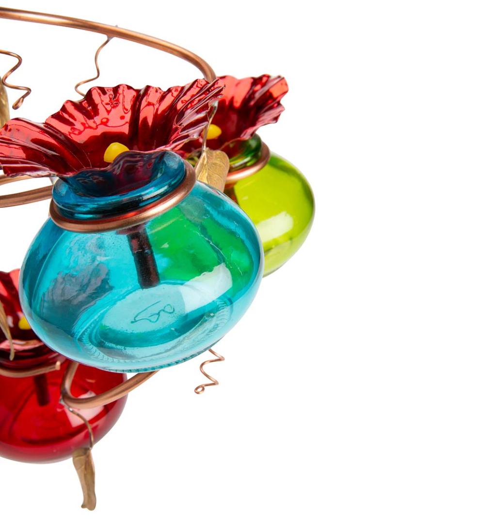 Plow & Hearth Deck & Patio Accents Outdoor Living Vinester Multi Hummingbird Feeder