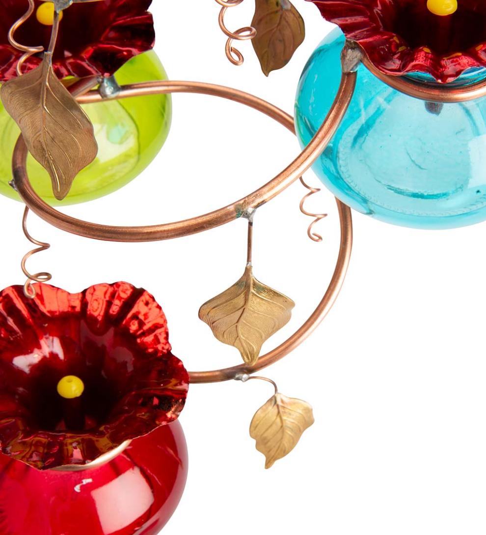 Plow & Hearth Deck & Patio Accents Outdoor Living Vinester Multi Hummingbird Feeder