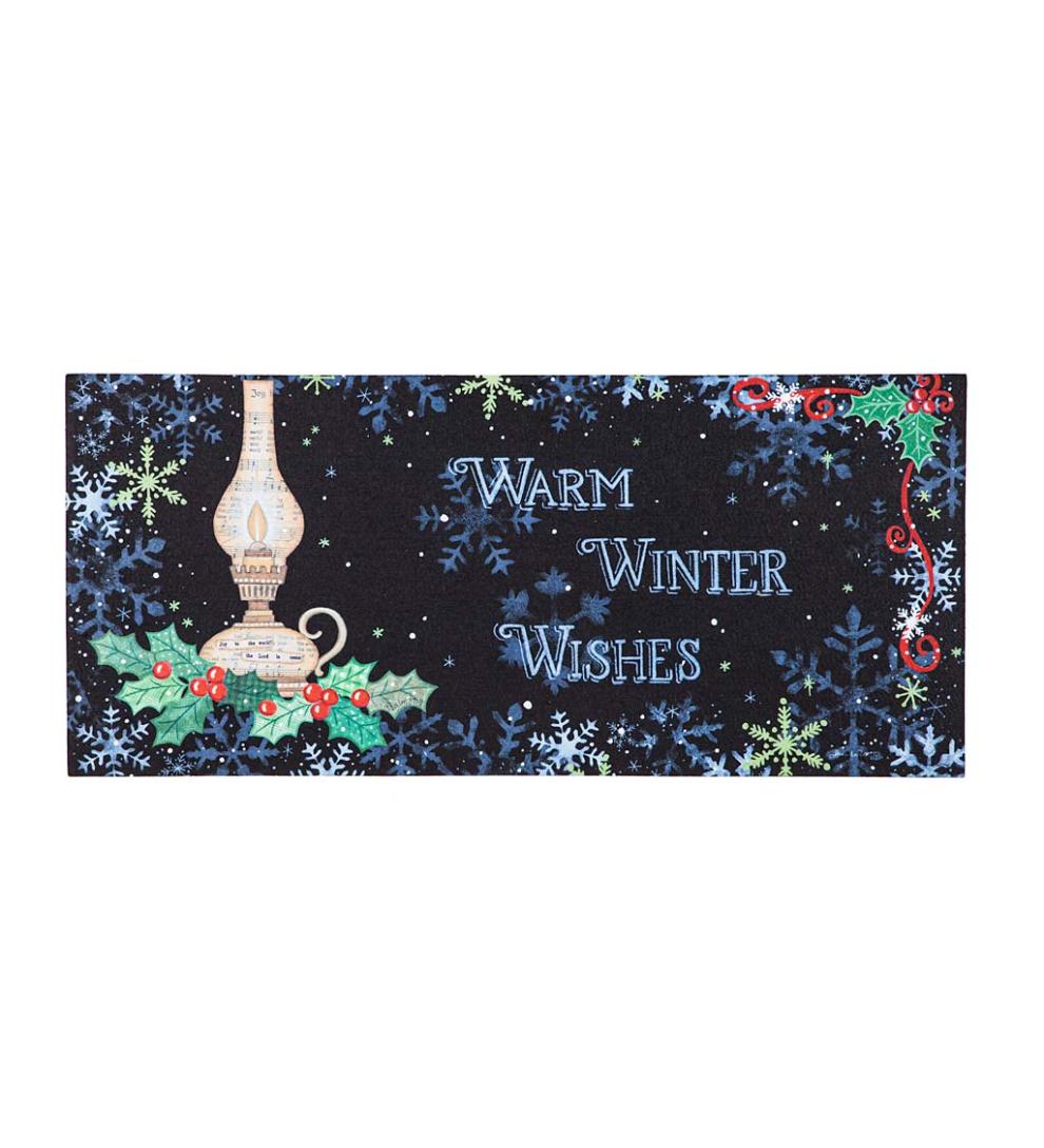Plow & Hearth Deck & Patio Accents Outdoor Living Warm Winter Wishes Sassafras Switch Mat