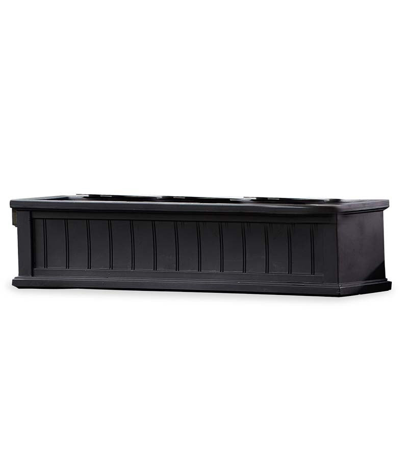 Plow & Hearth Deck Planters Outdoor Living Lexington Self-Watering Window Boxes With Hanging Brackets