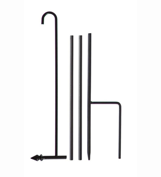 Plow & Hearth Decorative Garden Accents Yard & Garden 4-Piece Garden Flag Stand With Finial