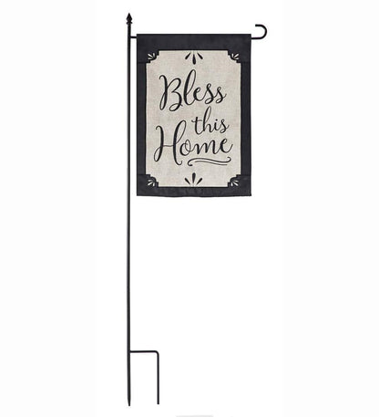 Plow & Hearth Decorative Garden Accents Yard & Garden 4-Piece Garden Flag Stand With Finial