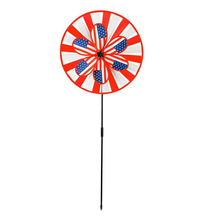 Plow & Hearth Decorative Garden Accents Yard & Garden Americana Pinwheel Spinners, Set Of 3