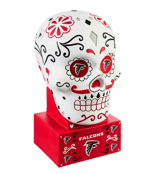 Plow & Hearth Decorative Garden Accents Yard & Garden Atlanta Falcons Sugar Skull Statue