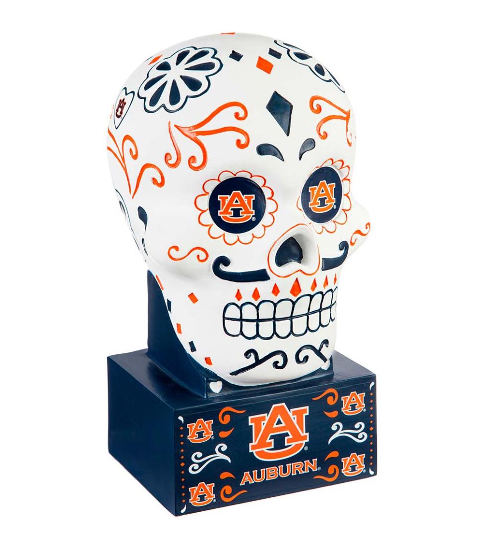 Plow & Hearth Decorative Garden Accents Yard & Garden Auburn University Sugar Skull Statue