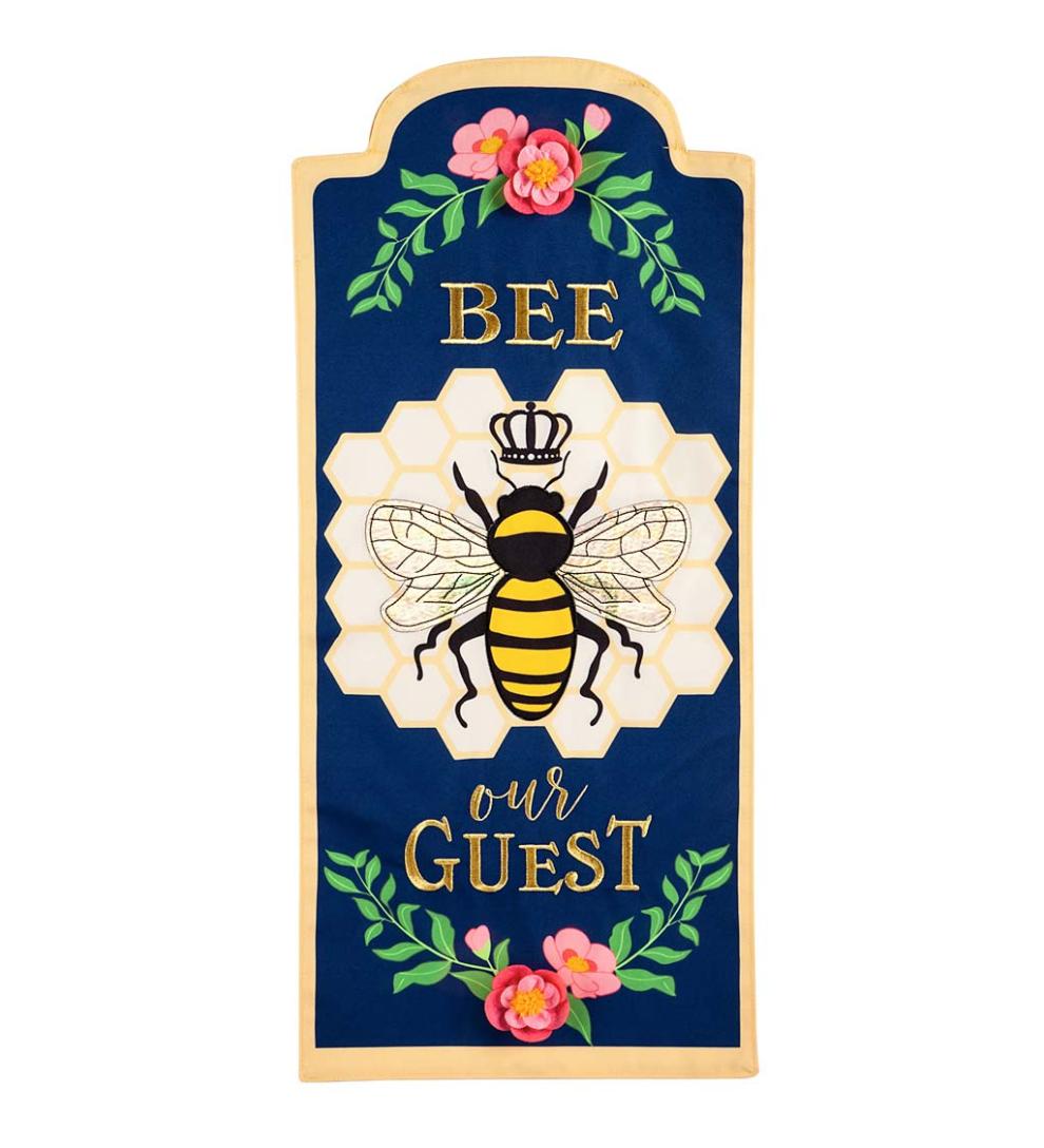 Plow & Hearth Decorative Garden Accents Yard & Garden Bee Our Guest Applique Garden Flag