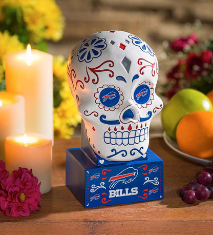Plow & Hearth Decorative Garden Accents Yard & Garden Buffalo Bills Sugar Skull Statue