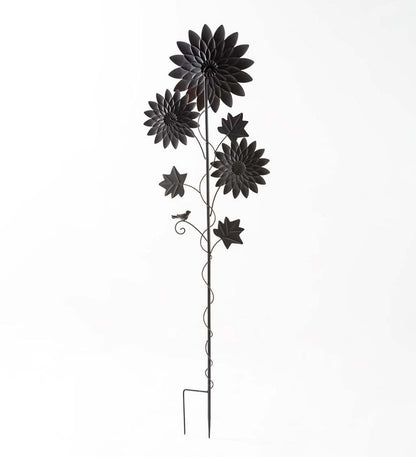 Plow & Hearth Decorative Garden Accents Yard & Garden Chrysanthemum Garden Metal Stake