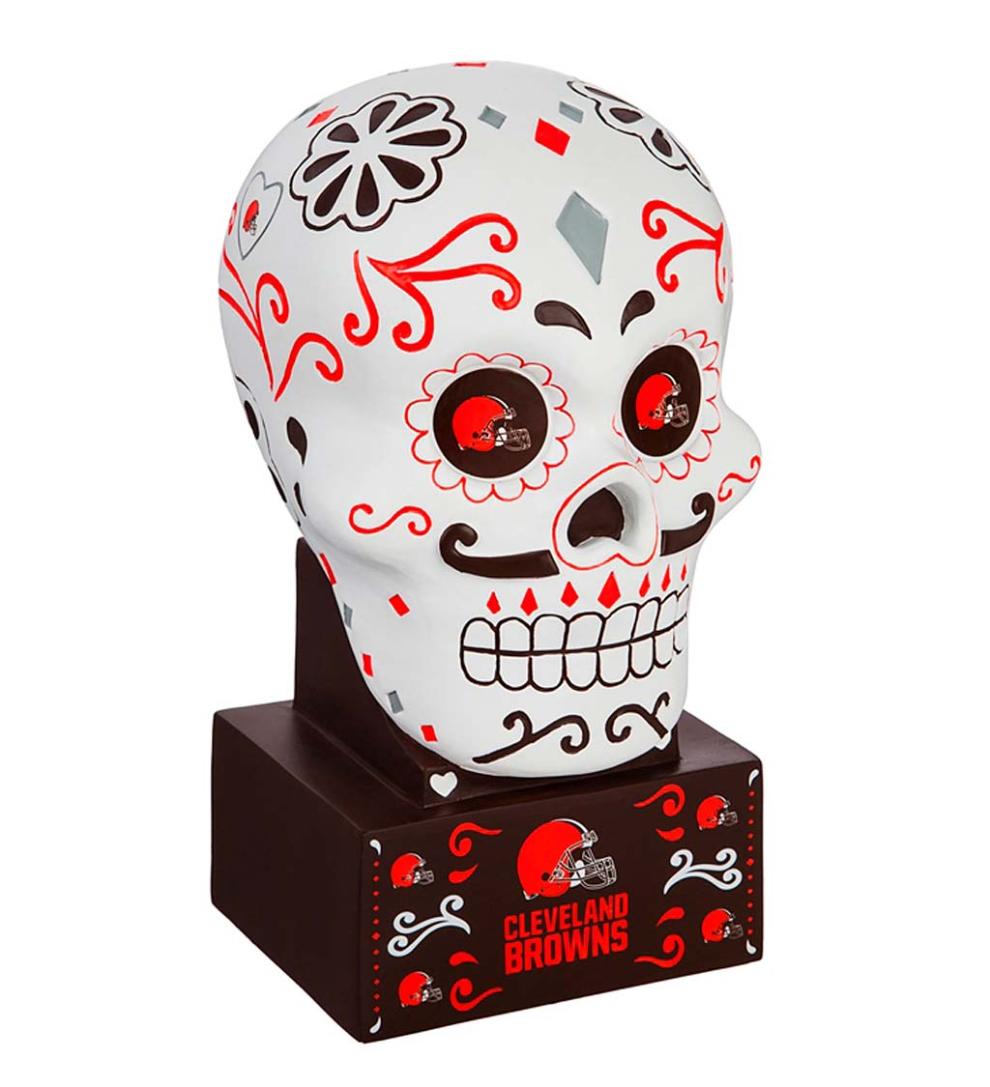 Plow & Hearth Decorative Garden Accents Yard & Garden Cleveland Browns Sugar Skull Statue
