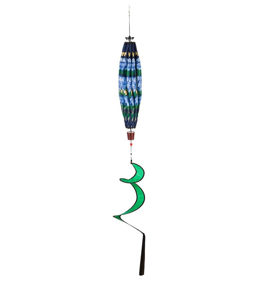 Plow & Hearth Decorative Garden Accents Yard & Garden Collapsible Balloon Wind Spinner With Spiral Tail - Bee