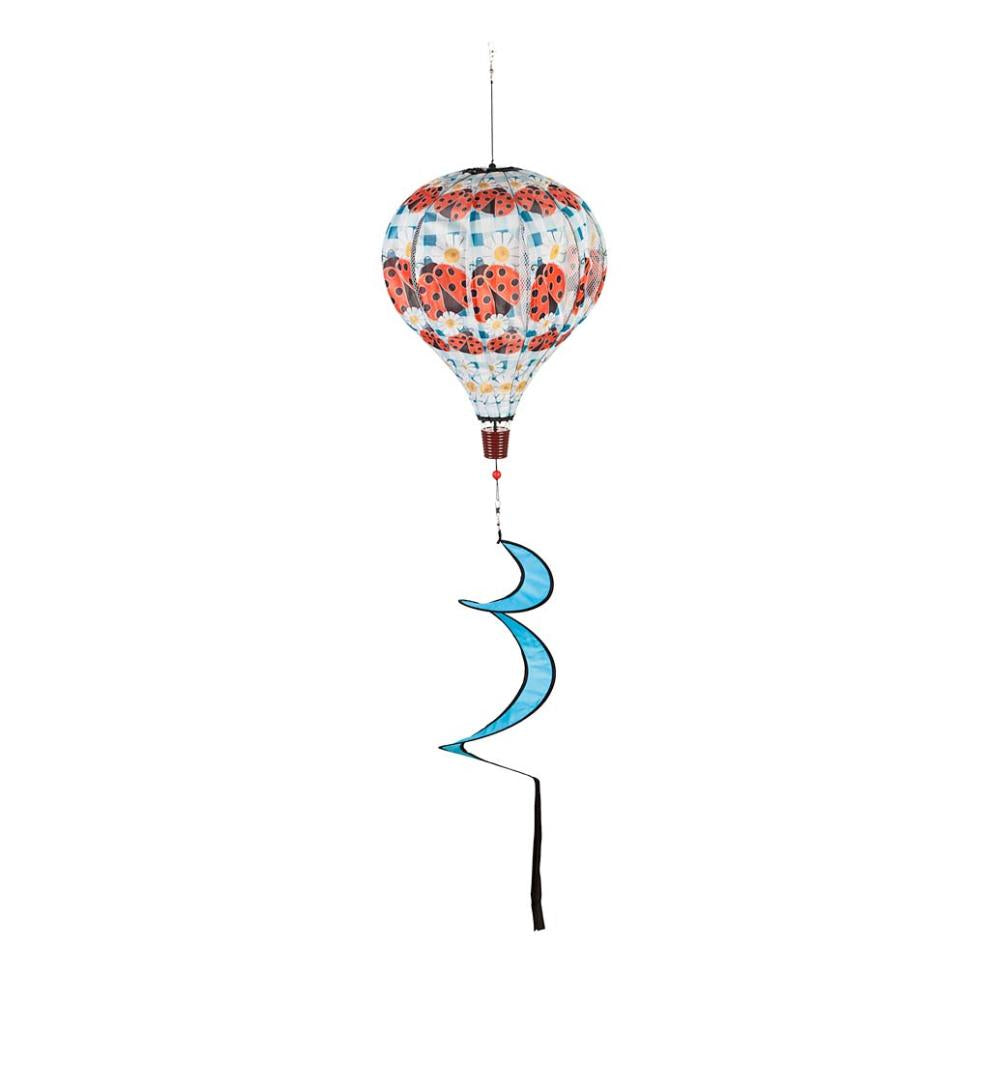 Plow & Hearth Decorative Garden Accents Yard & Garden Collapsible Balloon Wind Spinner With Spiral Tail - Bee