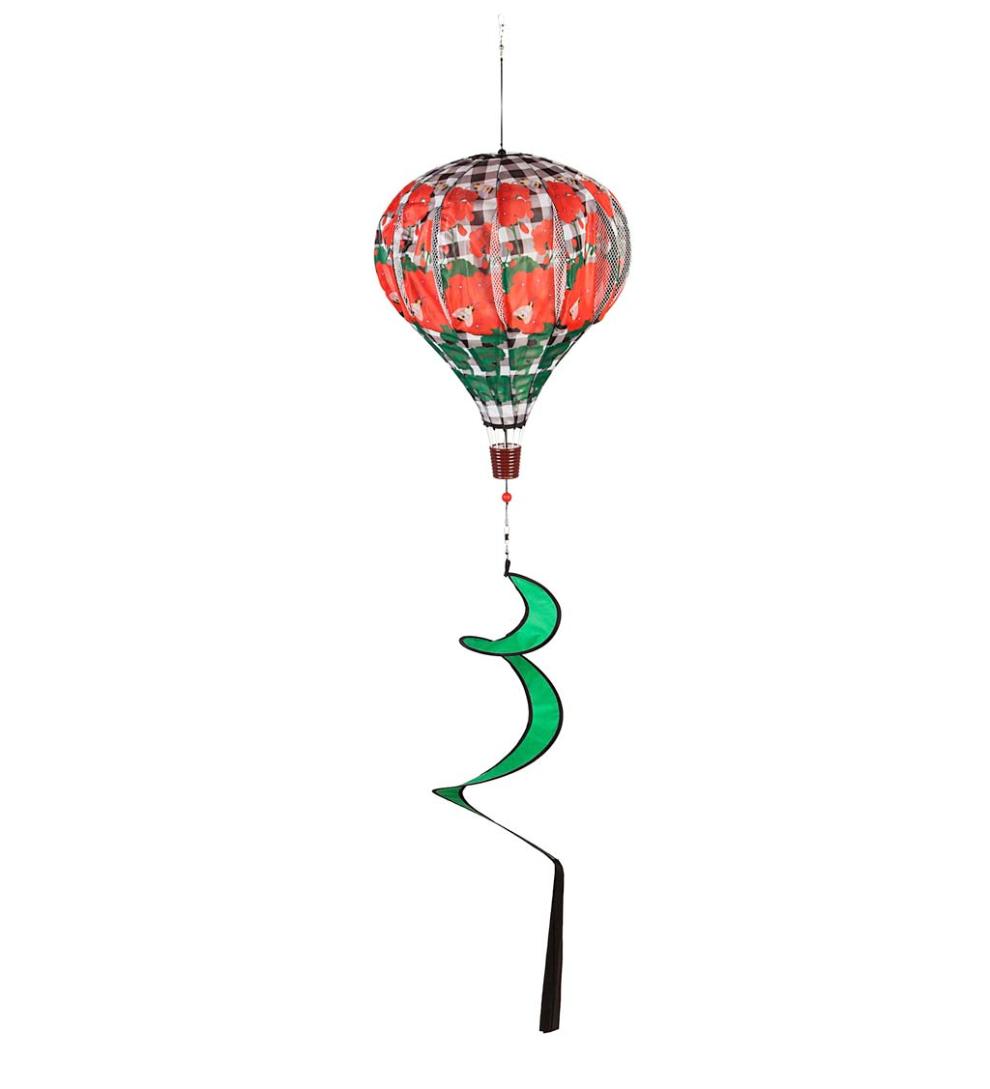 Plow & Hearth Decorative Garden Accents Yard & Garden Collapsible Balloon Wind Spinner With Spiral Tail - Bee